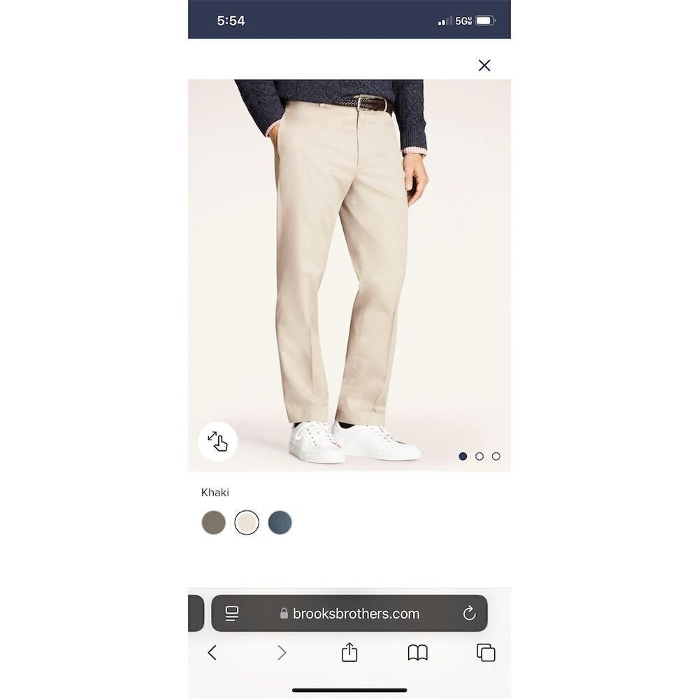 Brooks Brothers Men's Beige Chino Pants Size 33x30 Stretch Straight Leg - Picture 14 of 14